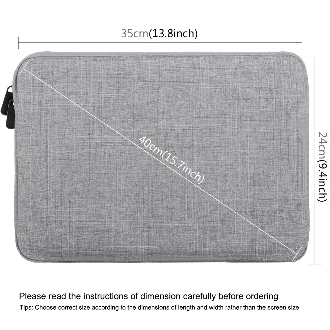 13 Inch Laptop Sleeve Case with Zipper for Macbook Samsung Sony Dell Alienware Chuwi Asus Hp