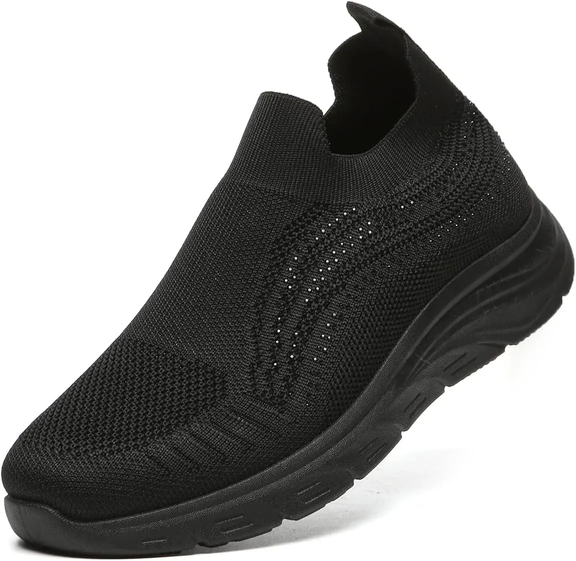 Bernal Women's Walking Shoes Casual Lace Up Lightweight Work Shoes Fashion Breathable Rhinestone Sparkle Sneakers Workout Gym Shoes