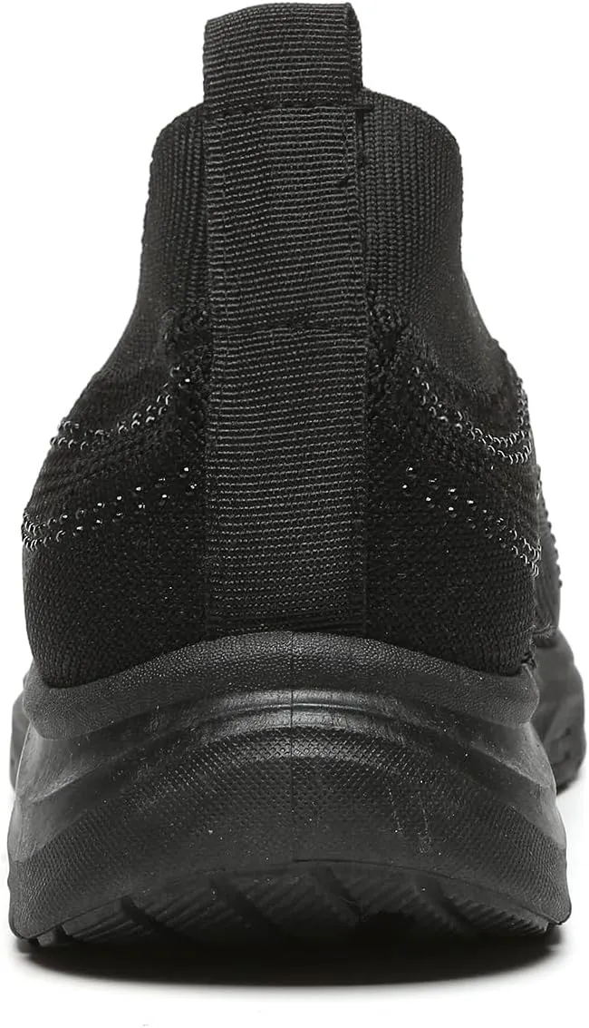 Bernal Women's Walking Shoes Casual Lace Up Lightweight Work Shoes Fashion Breathable Rhinestone Sparkle Sneakers Workout Gym Shoes