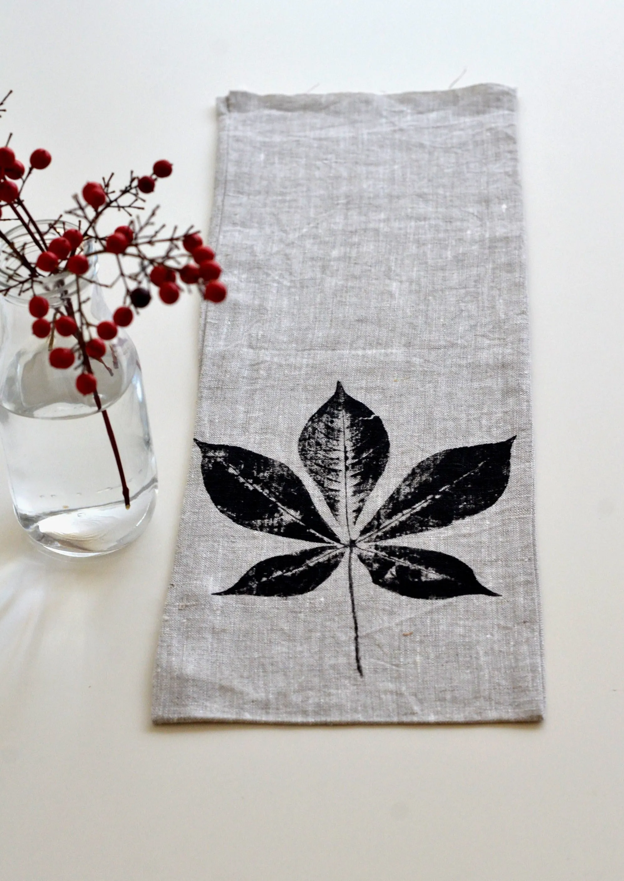 Linen Creeper Wine Bag