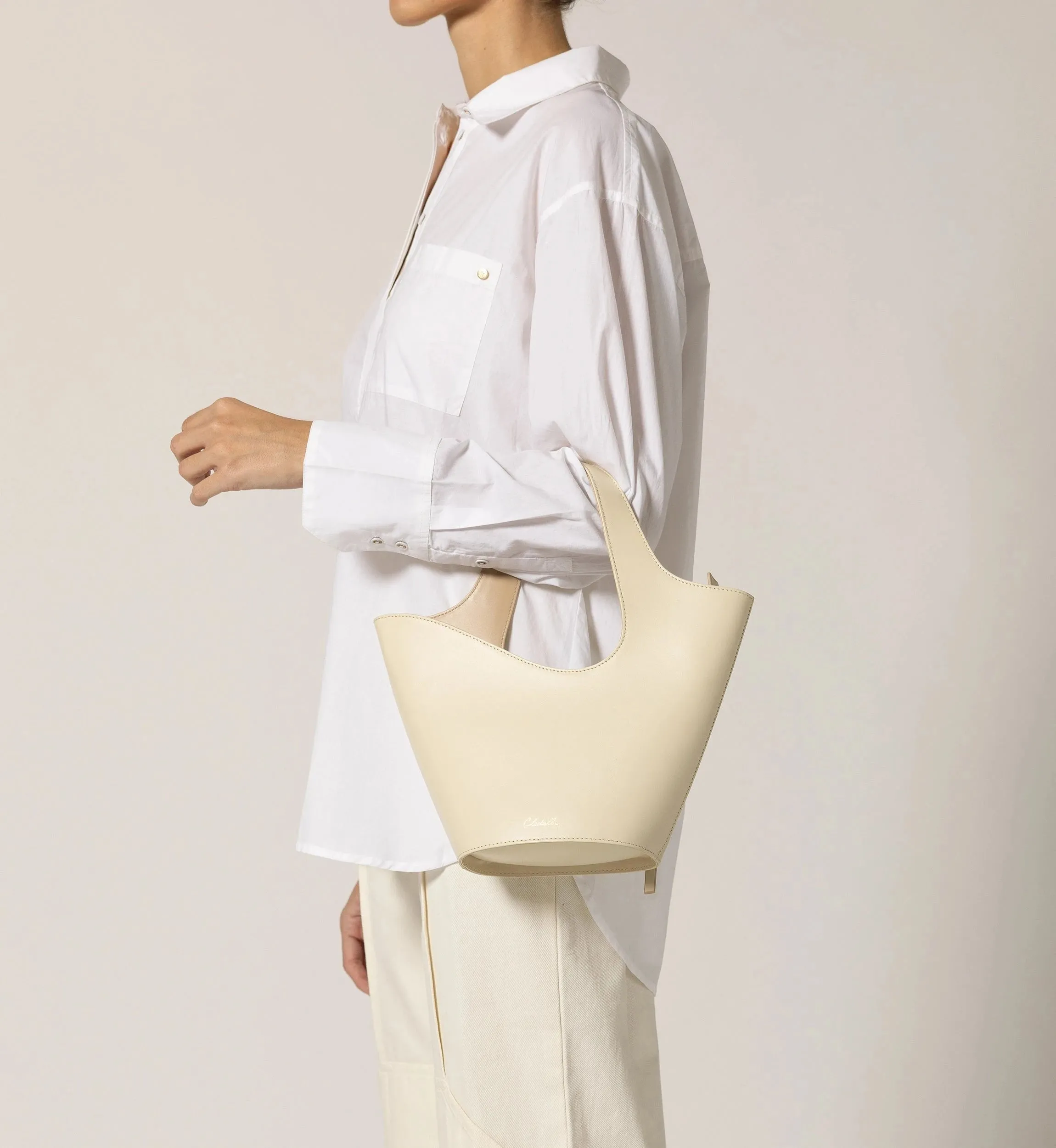 Mini Astrid Tote Bag | Ivory/Mocassin