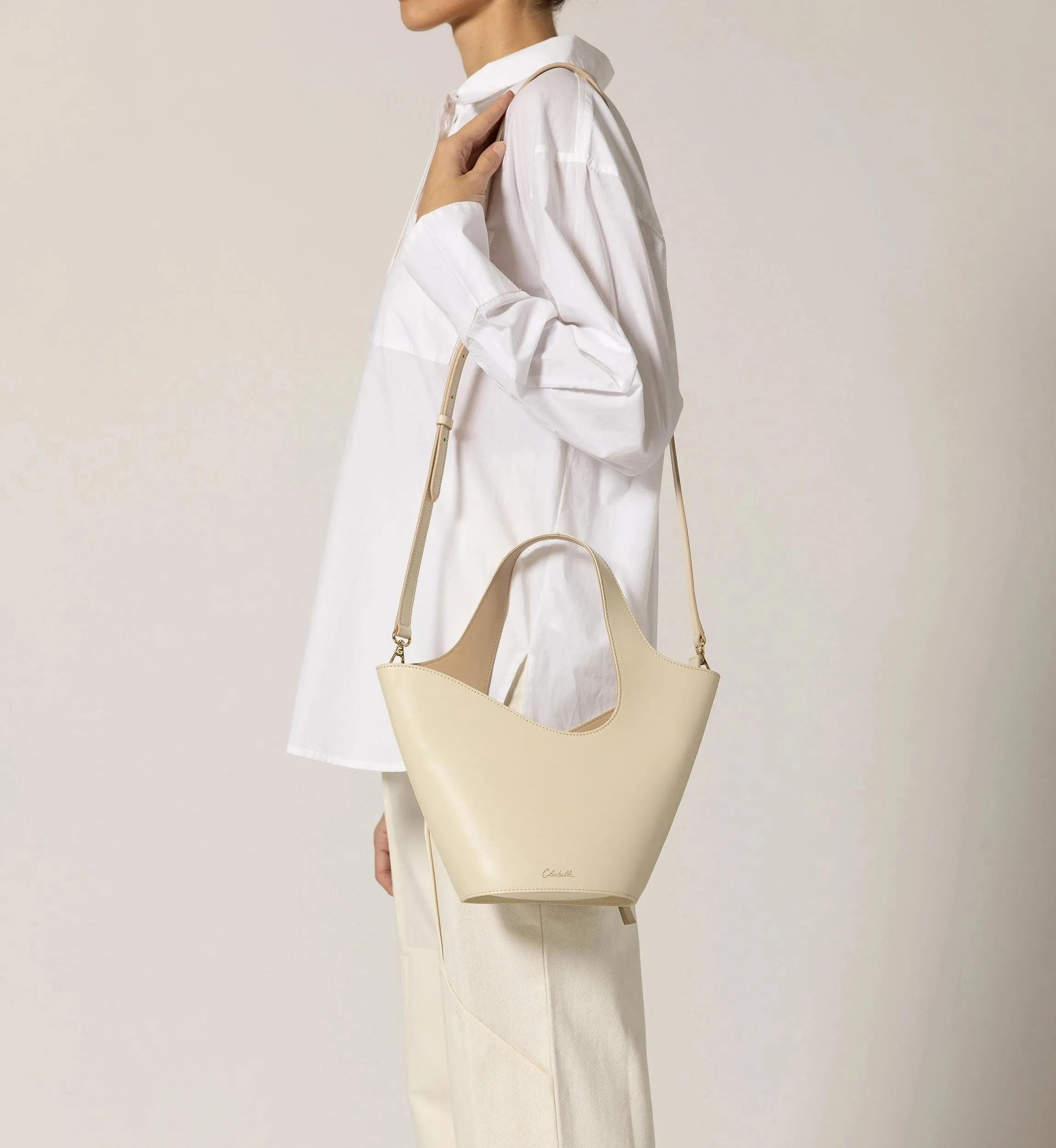 Mini Astrid Tote Bag | Ivory/Mocassin