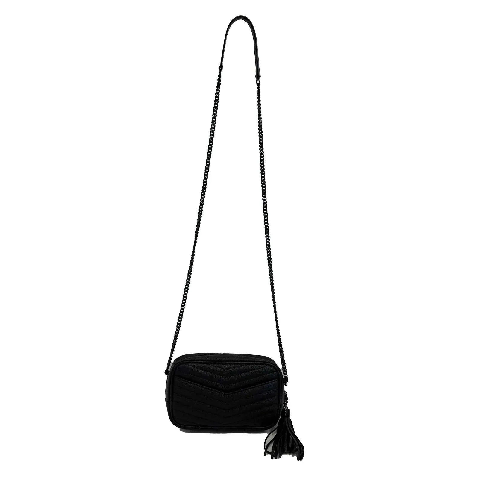 Saint Laurent Lou Mini bag in Quilted Grain De Poudre Embossed Leather Crossbody