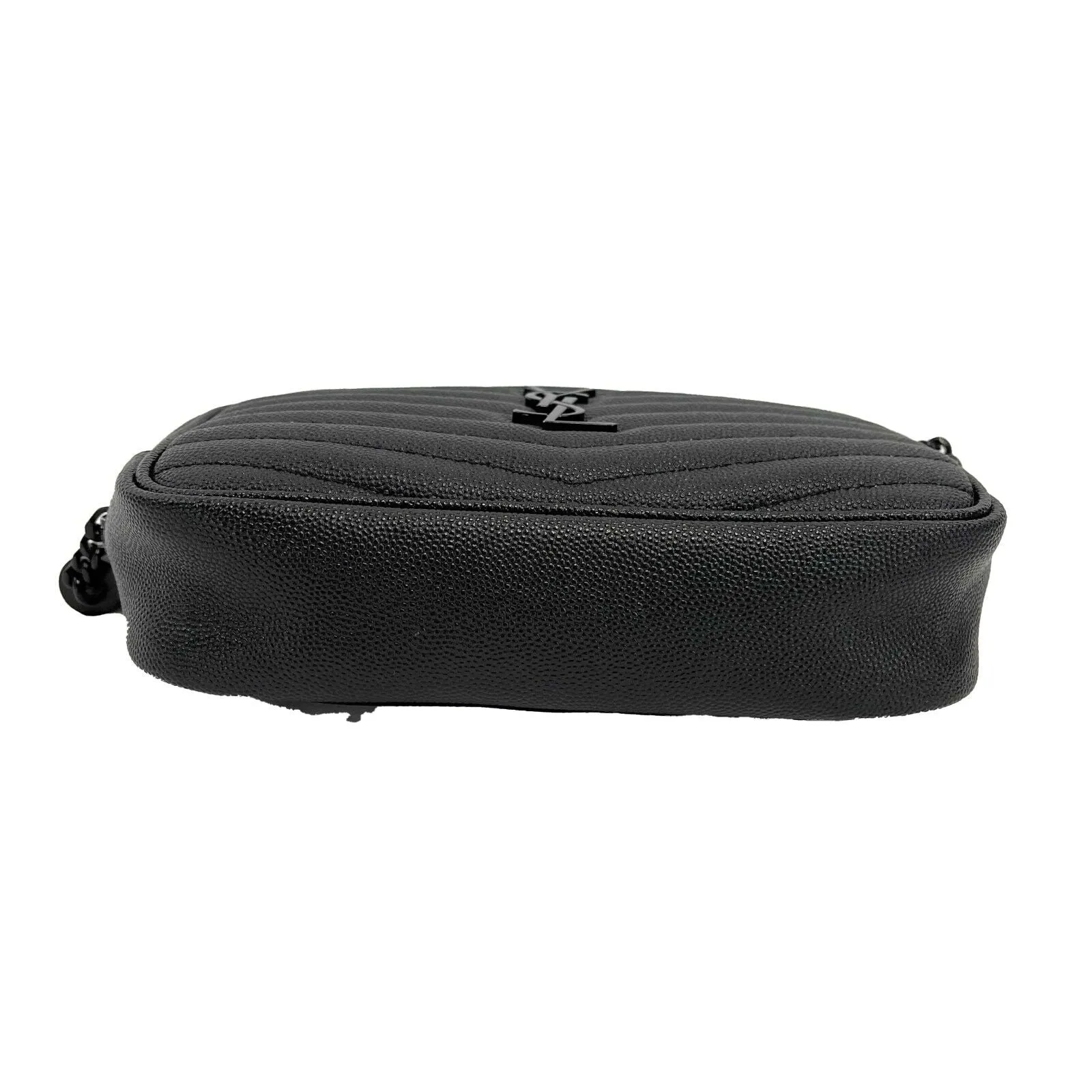 Saint Laurent Lou Mini bag in Quilted Grain De Poudre Embossed Leather Crossbody