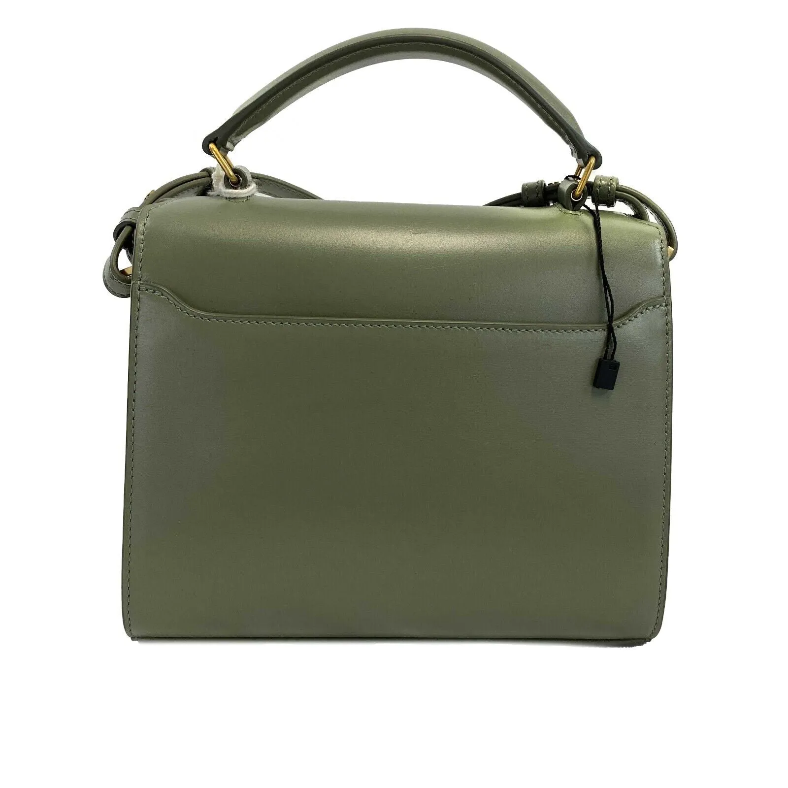 Saint Laurent - YSL - Cassandra Mini Top Handle in Box Leather - Light Sage