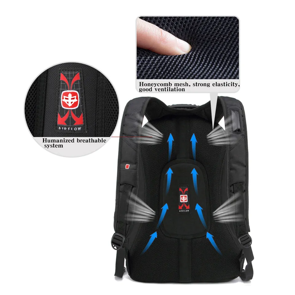 Swiss Men's Back Pack 15.6/17 Inch Computer Notebook School Journey Bags Suitable For Men And Women