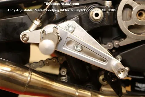 TEC rear sets foldable BLACK or SILVER