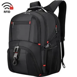 Vbiger Unisex Business Daypack with USB Charging Port and Earphone Hole, Fits 17.3'' Laptop