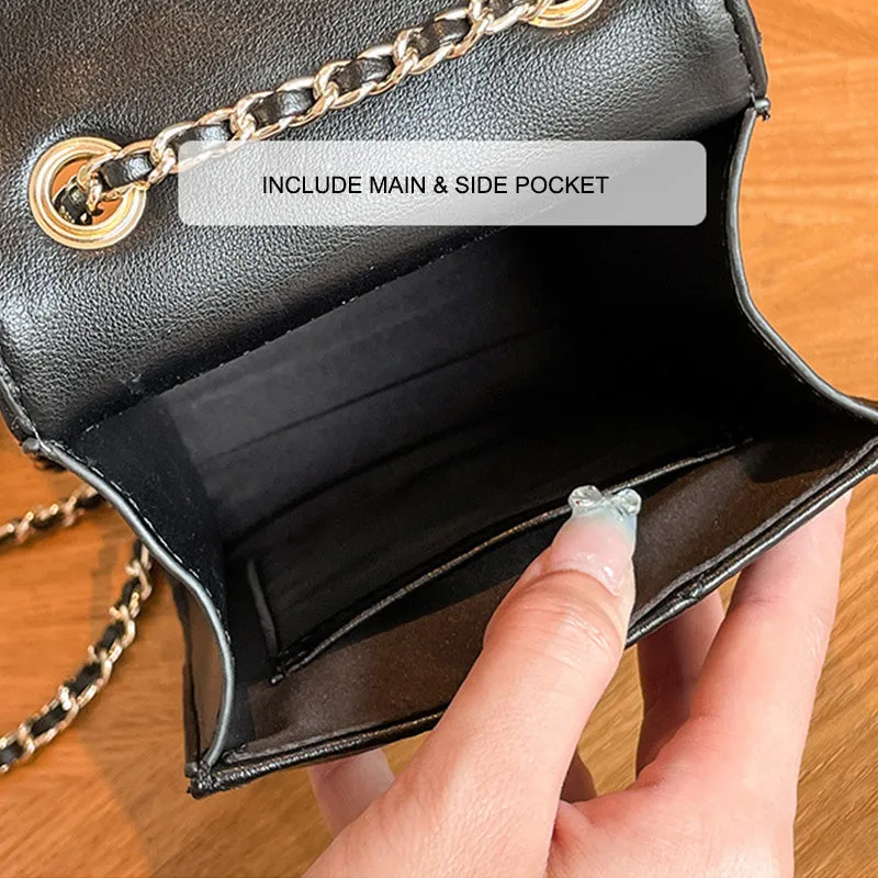 Women Fashion Cowhide Mini Cross Body Bag