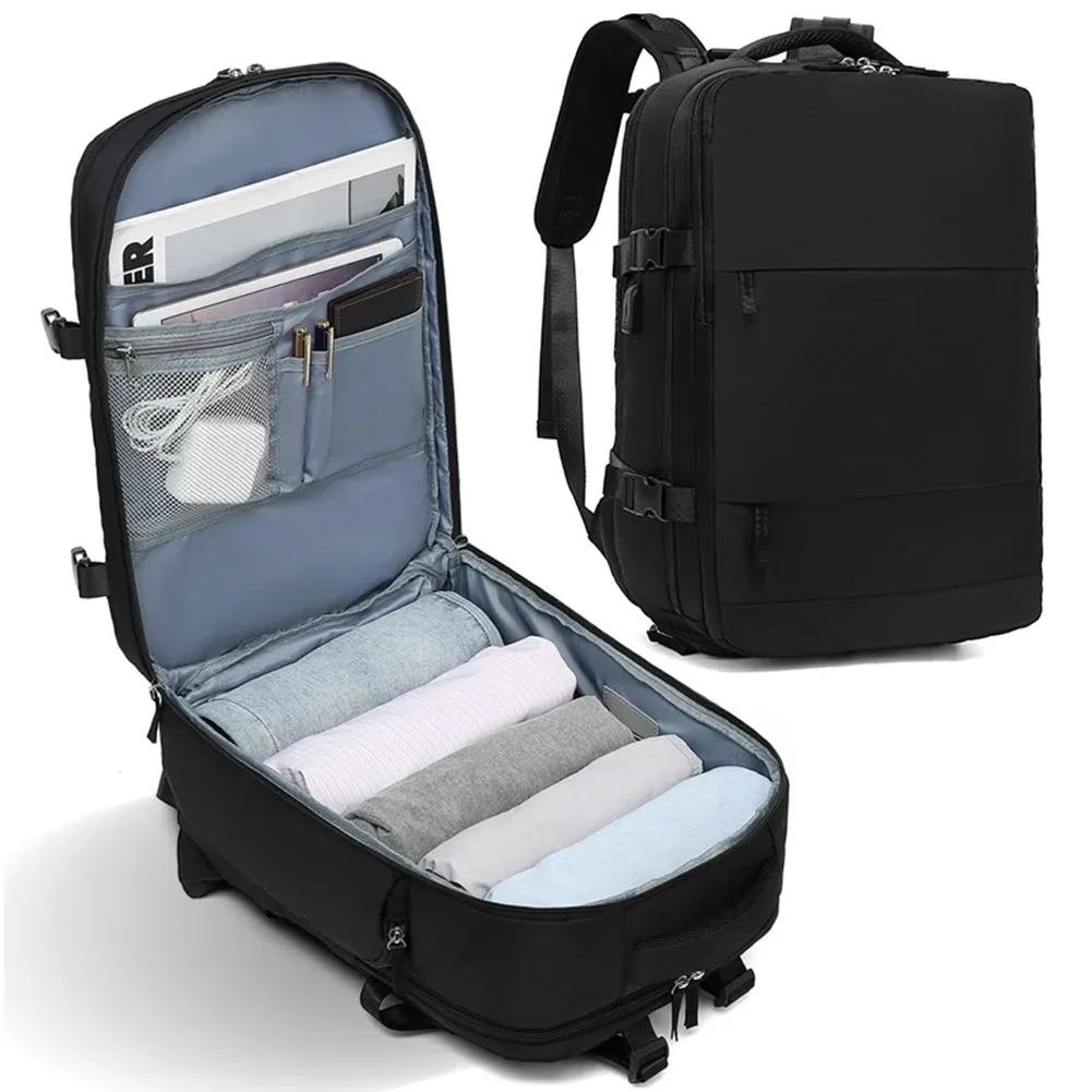 Women Travel Backpack Teenage girl USB charging Business Laptop Backpack With shoe bag 16.5 inch Waterproof School Backpack